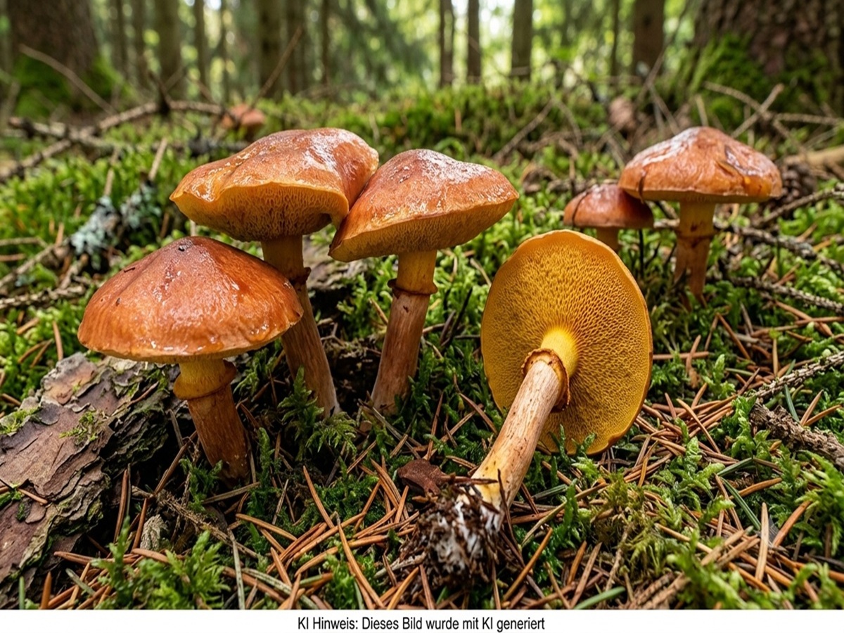 Rostroter Lärchen-Röhrling - Bild exemplarisch, KI generiert
